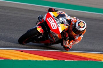 Jorge Lorenzo di MotoGP Aragon, Alcaniz, Spanyol, 22 September 22, 2019. (Albert Gea/Reuters)