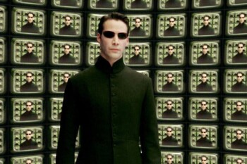 Keanu Reeves sebagai Neo di film The Matrix. (Istimewa)